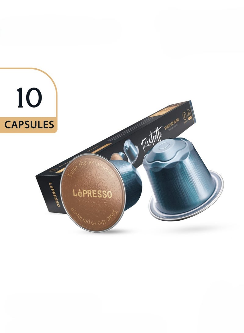 ليبرسو كبسولات ألومنيوم لـ Nespresso Blended 10 قطع/ Ristretto/ 70% Arabica - 30% Robusta Blend/ Original Blend - Image 1